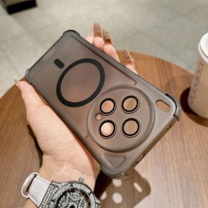 Matte Frosted Shockproof Magnetic Phone Case with Lens Protector For vivo X200 X300 Pro Mini X200s X300s IQOO 13 15 Ultra NEO 11