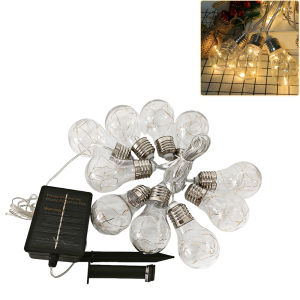 10 Transparent Light Bulb Solar Light String Multiple Lighting Modes Outdoor Courtyard Garden Wedding Party Festival Decor