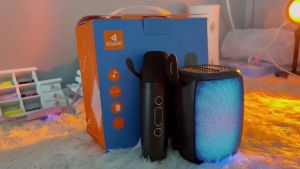 KISONLI Speaker Wireless Karaoke G20 With Microphone Mini Portable RGB Light Bass