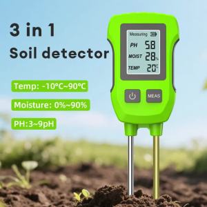 High Accuracy Soil Detector 3 in 1 Soil PH Moisture Temperature Meter Backlight Soil Moisture Meter Garden Plant Soil Hygrometer