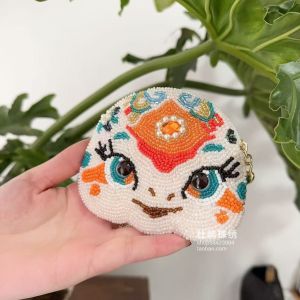 Cute Creative Cartoon Snake Baby Pure Handmade Children Ladies Small Coin Purse New Arrival Spring Summer Youth Synthetic Material