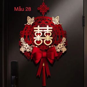 Set trang trí cửa phòng cưới phòng tân hôn
