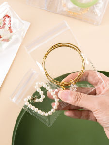 Anti-Oxidation Jewelry Bag Self-Sealing PVC Transparent Case for Jadeite And Earrings Storage Fashion Accessories Organizer