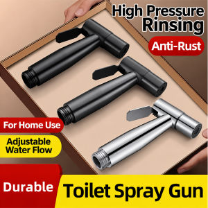 304 Stainless Steel Bidet Head High Pressure Jet Sprayer For Toilet Bathroom Water Flusher Leakproof Durable Press Switch
