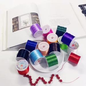 0.7mm 46m/roll Elastic Thread Round Crystal Line Nylon Rubber Stretchy Cord Elastic Rope for Jewelry Making Beading Bracelet