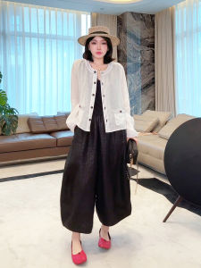 Me 100% Flax Staff Short Casual Jacket Breathable Thin Fashionable Versatile Lightweight Summer Outerwear MESS4861