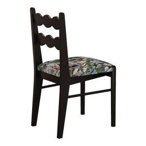 Elegant Vintage Dining Chair with Embroidered Fabric And Solid Wood Backrest Designed by XingErNa for Adult Home Use