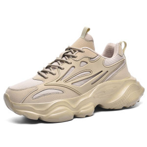 Mens Dad Shoes Thick Sole Breathable Mesh Casual Wide Size Trendy Footwear Autumn Season Low Top Lace up round Toe MD Outsole