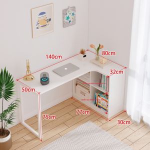 KEBIXIONG | Bàn Học Góc Cho Sinh Viên Gỗ Cứng