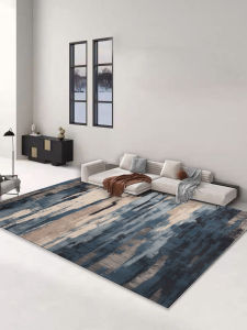 New Italian Minimalist Large Area Home Living Room Tea Table Sofa Balcony Carpet Bedroom Room Bedside Blanket Crystal Velvet Abstract Pattern Machine Woven