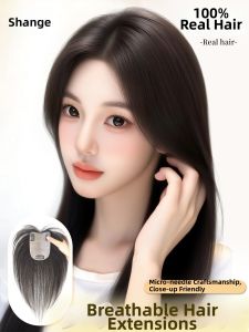 SHANGE | White Hair Concealer Real Human Hair Bangs