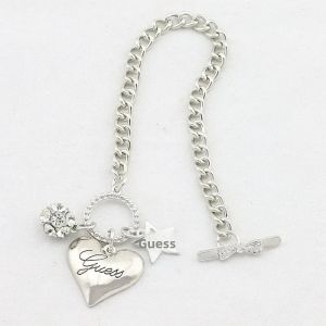 SUMENG | Vòng Tay Charm Trái Tim Lớn Dành Cho Nữ Thiết Kế Sao Rỗng Quả Cầu Lửa Ngọc Trai Giả Khóa Dễ Thương Trang Sức Thời Trang Phụ Kiện Thời Trang