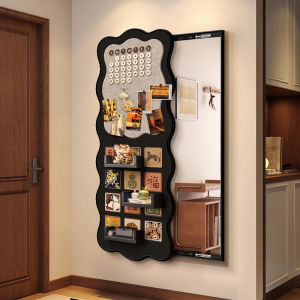 XIANGYUE | Vintage Style Sliding Concealed Full-Length Mirror with Storage