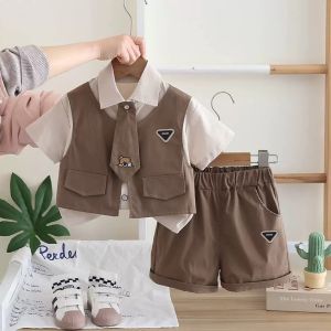 New Summer Baby Boys Clothes Suit Children Casual T-Shirt Shorts 2Pcs/Sets Toddler Costume Infant Outfits Kids Tracksuits