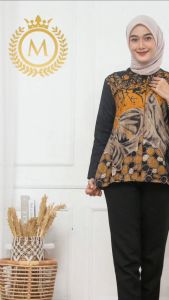 Blouse Batik Wanita Terbaru JUMBO M L XL XXL - Atasan baju terbaik - kerja banyak pilihan motif - harga grosiran Panjang Katun