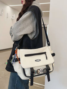 Black Casual Crossbody Bag Single Shoulder Leisure Messenger Bag Transparent Layer Pain Bag Class Bag for Men And Women