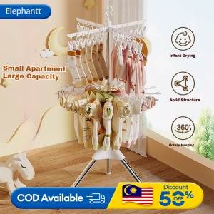 Towel Hanging Rack/ Rak Baju/晒衣架 3 Tier Foldable Drying Clothes Rack/ Foldable Towel Rack/ Ampaian Baju Bayi / Ampaian Baju Baby