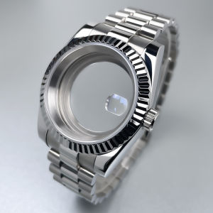 Vỏ Đồng Hồ Bằng Thép Không Gỉ 39mm Có Viền Rãnh DJ Và Vòng Đeo Tay Tổng Thống Bằng Kính Sapphire Tương Thích Với Các Phong Trào NH35 NH36