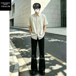 YOULIN | Lycocell Linen Short Sleeve Breathable Casual Shirt