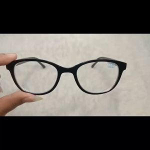 Kaca Mata Resep - Kacamata Rabun Jarak Jauh MINUS -0.50 s/d -4.00 Oval Hitam Frame Ringan Kokoh - FREE HARDCASE