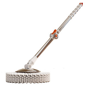 ไม้ถูพื้น+ผ้าไมโครไฟเบอร์ ม็อบดันฝุ่น หมุนได้ 360 องศา ใช้งานสะดวก ถูง่าย ผ้าหนา ดูดซับน้ำได้ดี ชุดไม้ถูพื้น ผ้าม็อบถูพื้น Spin Mop แข็งแรงทนทาน