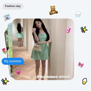 LHFriday งานเข้าใหม่ขอแนะนำ มินิเดรสลำลองแฟชั่น งานสวย แขนกุดทรงดี แต่งจีบกระโปรงงานปัง รุ่นนี้เข้ารูปใส่สวยมาก พร้อมส่ง 4 สีให้ซื้อ ราคาดีแบบนี้ไม่อยากให้พลาดสั่งเข้ามาเลย