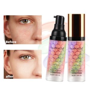 Face Makeup Primer Tri-color Cream Brighten Contour Color Isolation Waterproof Makeup Foundation Natural Makeup Base Cream