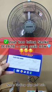 Quạt Treo Tường 3 Cánh 2 Dây Giựt Senko TC1626 - Công Suất 47w - Hàng Chính Hãng - Bảo Hành 24 Tháng