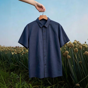 XIAOMENG | Áo Sơ Mi Pha Cotton-Linen Nhẹ Thoáng Khí Dễ Mặc