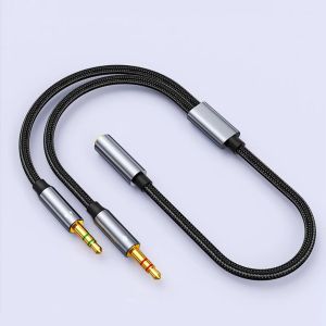 Tai Nghe 3.5 Mm Mic Bộ Chia Cáp Adapter Nữ Sang 2 Nam Bộ Chuyển Đổi Âm Thanh Cho Máy Tính Tai Nghe Chơi Game Loa Laptop TRRS Thiết Bị
