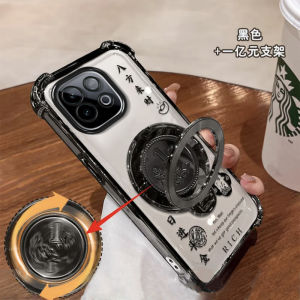 เคสโทรศัพท์ซิลิโคนป้องกันการตกหล่นแบบเต็มจอพร้อมการตกแต่งด้วยโลหะสำหรับ iQOOZ10turboPro Z9X Z9turbo Z8 Z5 ที่มีสไตล์และทันสมัย