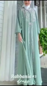 Rabbania Dress Maxi Dress Kondangan Model Terbaru Elegant Kekinian Dress Ceruty / Gamis Murah 2025
