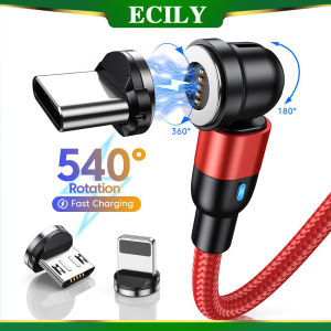 ECILY Magnetic Cable Micro USB C Cable Data fast charge 5pin Magnet Charging Charger Cable For i-Phone Xiaomi Samsung Mobile Phone Cord