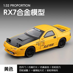 MF🌺 1/24 1/32 Mazda Rx7 Initial D Alloy diecast scale model car toys car collection pull back sound light