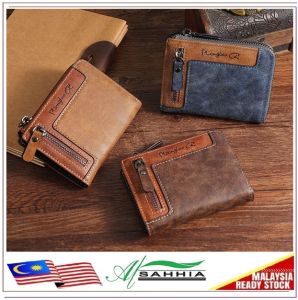 12Y2 Al Sahhia Dompet Pendek Pemegang Kad Lelaki ( Men Coin Short Wallet Purse Multi-slot Card Wallet Bag )