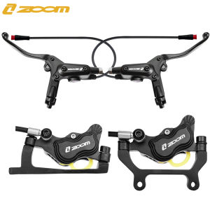 ZOOM 4-piston Electric Bicycle Hydraulic Disc Brake E-bike 2 Pin Mountain Bike Power Off Brake With Sensor Scooter Folding