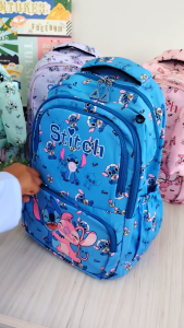 D1-72011 Korea Backpack 46CM DESIGN STITCH / Beg Galas Sekolah Rendah Menengah / Kanak-Kanak Kids Girl