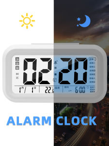 นาฬิกาตั้งโต๊ะแบบดิจิตอลไร้เสียง นาฬิกาติดเตียงแบบสร้างสรรค์ นาฬิกาติดเตียงแบบมีแสงกลางคืนสำหรับเด็ก นาฬิกาตั้งโต๊ะแบบเรียบง่าย