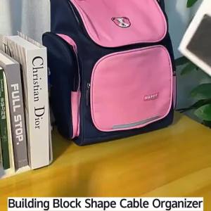 Building Block Shape Cable Organizer Desktop Line Holder USB Cable Organizer Adhesive Holder Freely Assembled Cable Organizer