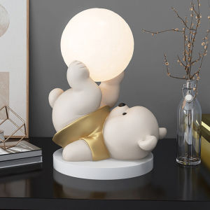 Bear Bedside TV Cabinet Figurine Home Decoration Night Light