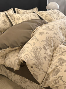 Thickened Luxury Brushed Bedding Cover Single Person 1.5m Double Person 200x230 Bed Cover Quilt Cover Four Piece Set Autumn Winter