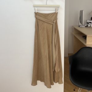 Slimming Effect Lazy Style Long Sleeve Knitted Top High Waist Versatile Casual Long Dress for Plump Girls Fashionable Set