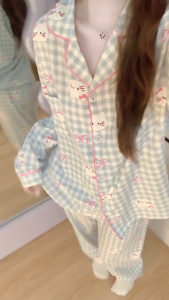 UNINICE Cloud Cotton New Style Sleepwear | Cute Cartoon Long Sleeve Pajama Set for Women