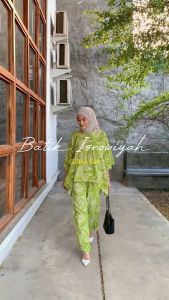 DASTER SETELAN WAKA JUMBO ASHEFA SET Setelan Tie Dye Wanita Muslim Waka Waka Terbaru Jumbo LD 130 Sintia Set