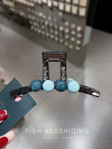 Large Size Sparkling Diamond Shark Clamp Womens Fashionable Bead Hair Accessories round Pearl Hair Grips Elegant Hairpins