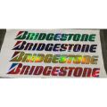 (Tem 3 lớp) Tem chữ Bridgestone phản quang lấp lánh bảy màu dán xe tải, xe ben, xe đầu kéo. Tem decal chữ Bridgestone (sl: 1 tem). 