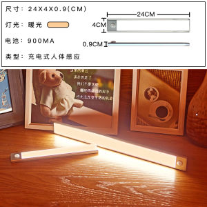 Ultra-Thin LED Night Light Strip Human Body Induction Cabinet Light Smart Entrance Hall IR Bedroom Closet Lighting Decor