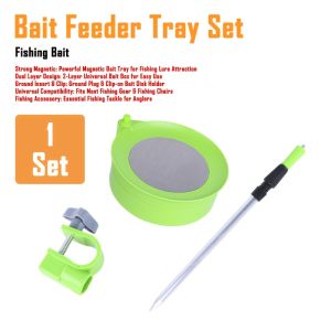 1 Bộ Khay Mồi Từ Tính Di Động Với Giá Đỡ Kẹp Đinh Gắn Mặt Đất 2 Lớp Từ Tính Mạnh Hộp Mồi Câu Cá Di Động Dụng Cụ Câu Cá