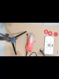 โต๊ะแร่เตอร์ แผ่นแทรก โต๊ะทำงานไม้อลูมิเนียม แผ่นแร่เตอร์ เครื่องมือไม้พร้อม 4 แหวนและเลื่อยโต๊ะสำหรับเครื่องแกะสลักแผ่นไม้แบบหลายฟังก์ชัน