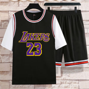 ชุดบาสเก็ตบอล Quick Dry แขนสั้นสำหรับเด็กชายและเด็กหญิง ชุดฝึกซ้อมฤดูร้อน เอวสั้น คอกลม ผ้าคอตตอนผสมโพลีเอสเตอร์